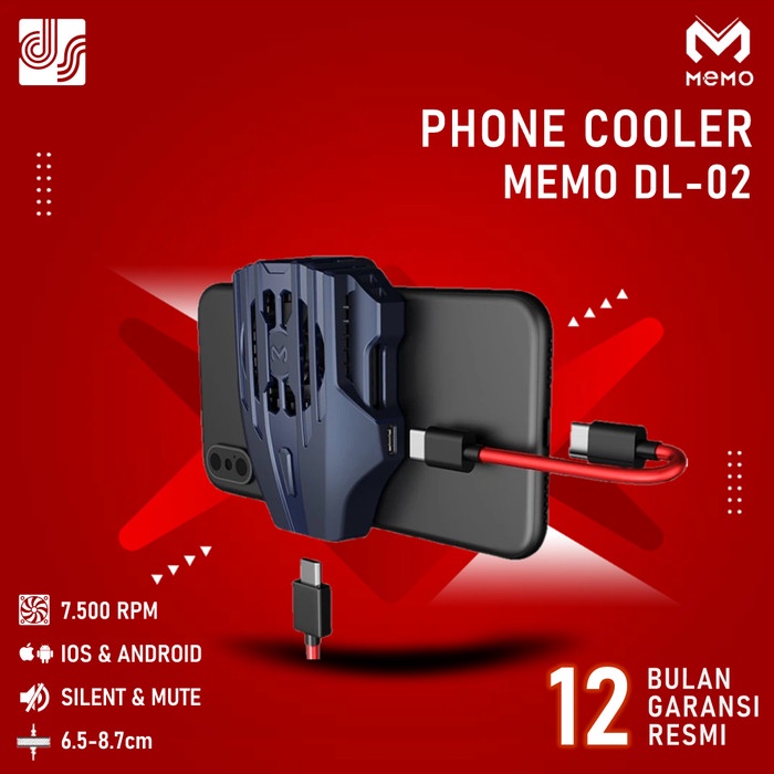 Hawas Memo Dl02 Dl-02 Mobile Cooling Fan Cooler Radiator Kipas Pendingin Hp