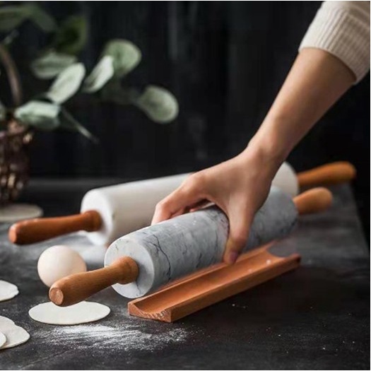 

✅Termurah Rolling Pin Marble Putih 46X6 Cm / Penggilas Adonan Marmer 46X6 Cm Berkualitas