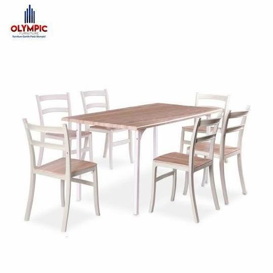 ~^~^~^] olympic meja makan modern minimalis meja makan set 6 kursi