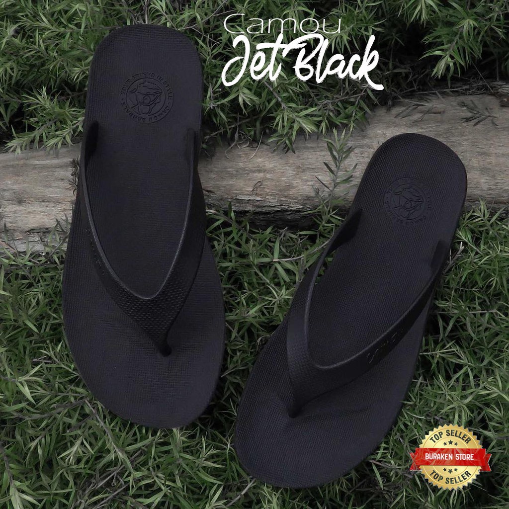 Sandal Santai Sandal Jepit Sandal Karet Camou Flipflops Jetbla