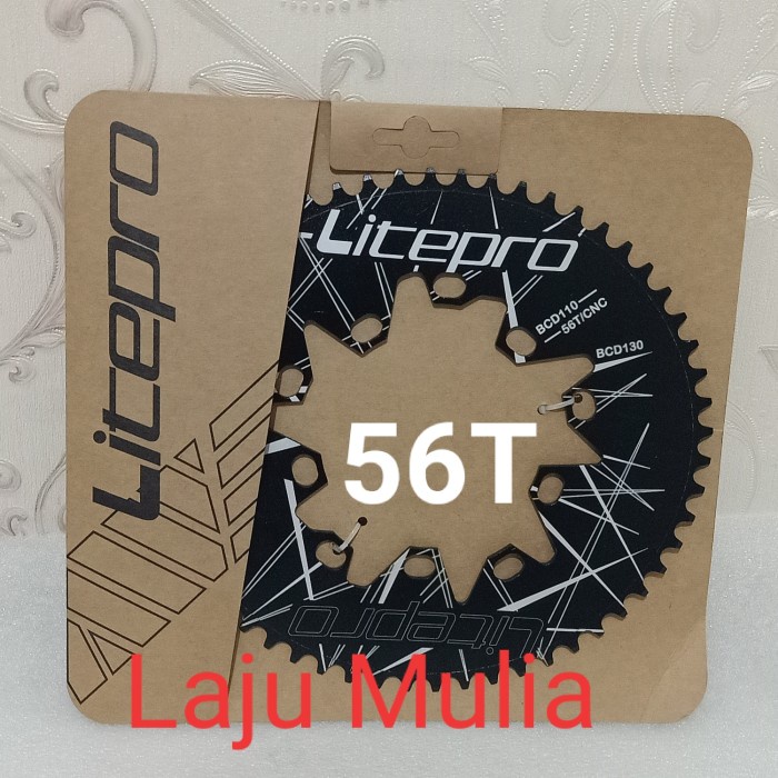 chainring litepro 56t bcd 110 dan bcd 130 fikafika8187
