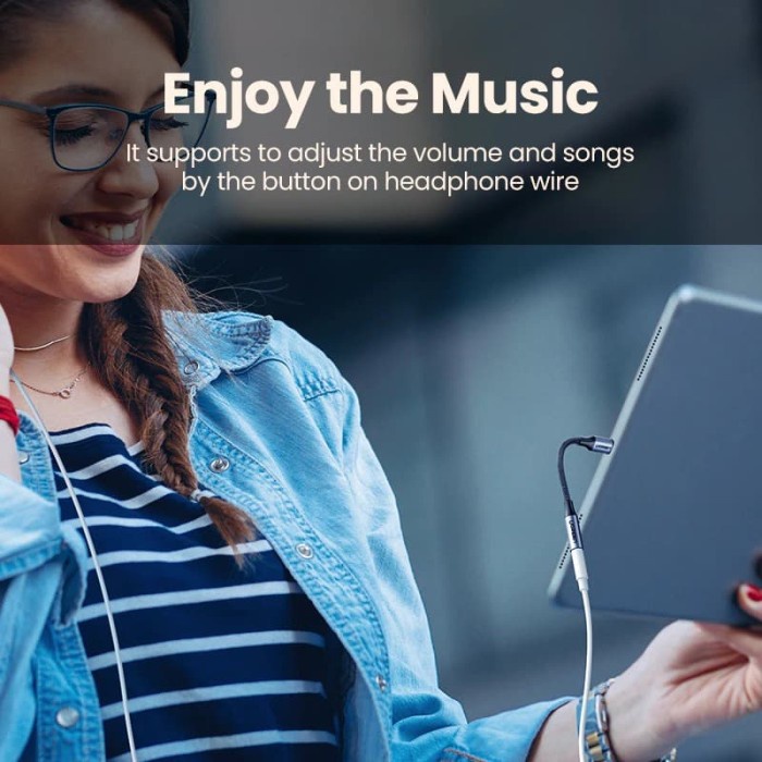 Ugreen 30756 Lightning Audio Adapter Connector Mfi Earphone Iphone Ready