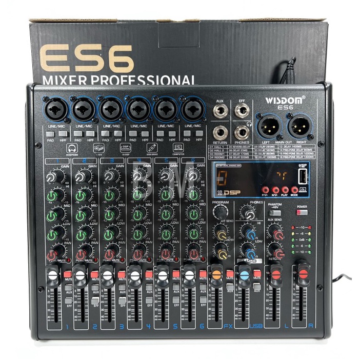MIXER WISDOM ES6 / ES 6 MIXER 6 CHANNEL ORIGINAL