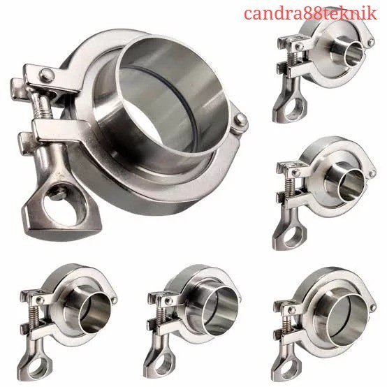 ✅Ready Clam Ferrule Sanitary Stainless Ss304 8 Inch Complete Set Ss 304 Bisa Sameday