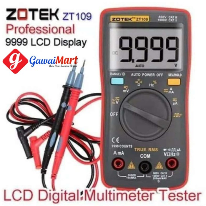 ✅COD Multimeter Digital Zotek Zt109 Multimeter Avometer Original Bisa Sameday