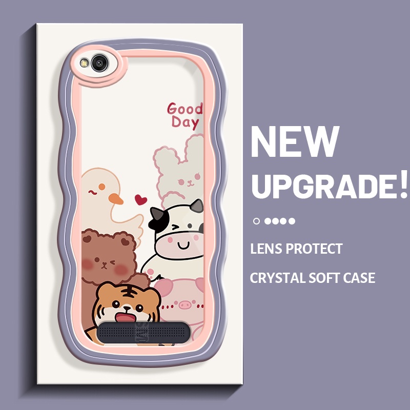 Casing Ponsel untuk Xiaomi Redmi 4X 5A 6A 5 Plus 6 7 Case lucu kartun pola hewan warna-warni HP pons