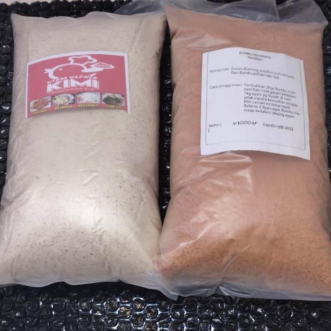 

Paket Tepung biang fried chicken 1kg tepung biang +1kg Bumbu marinasi. Baru!!!