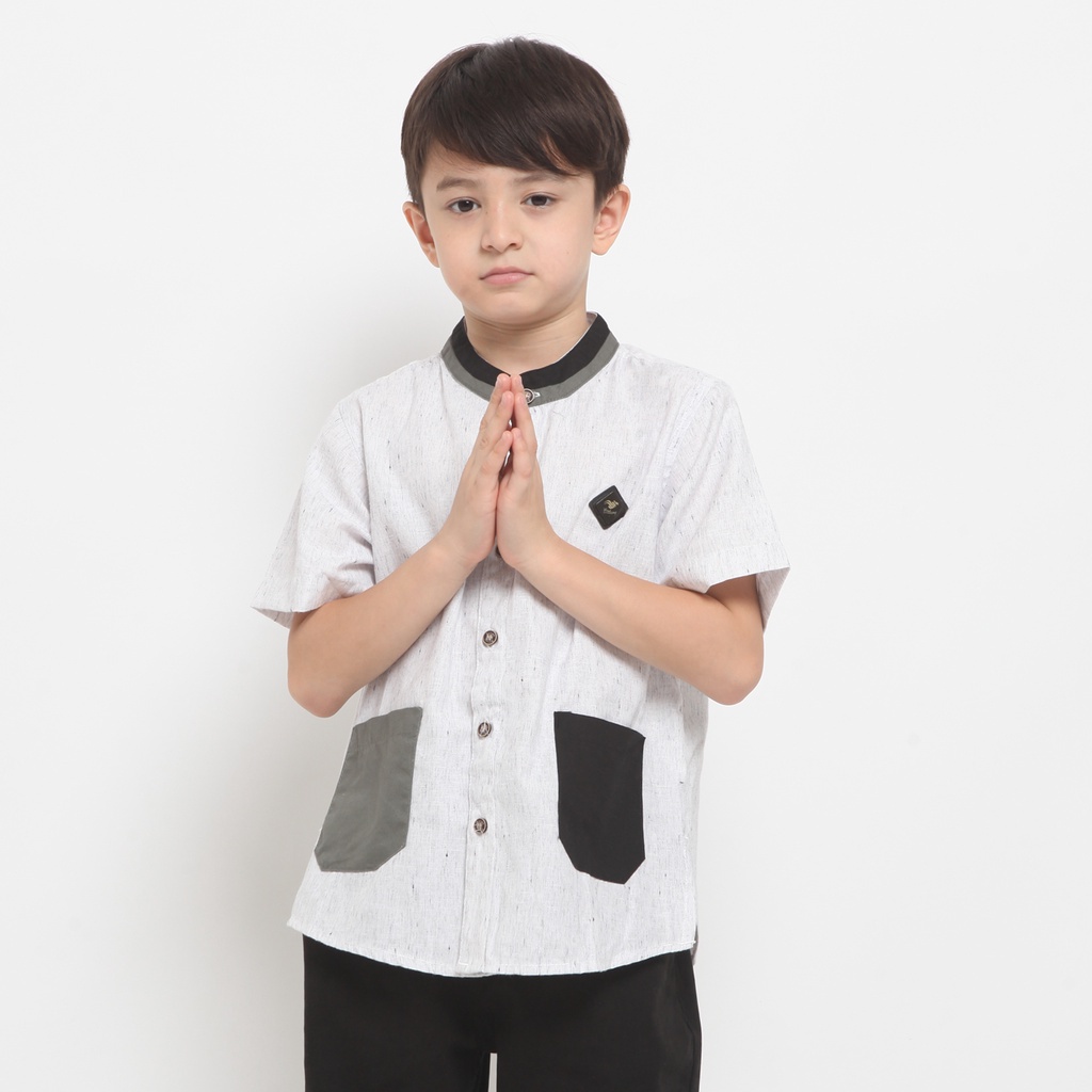 Baihaqi Kids Kemeja Koko Anak Azhar Lengan Pendek BKA01