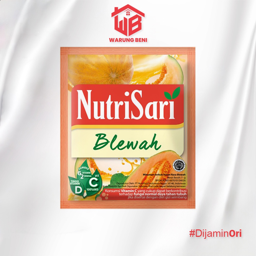

NutriSari Blewah - Minuman Segar Bervitamin (40 Sachet)