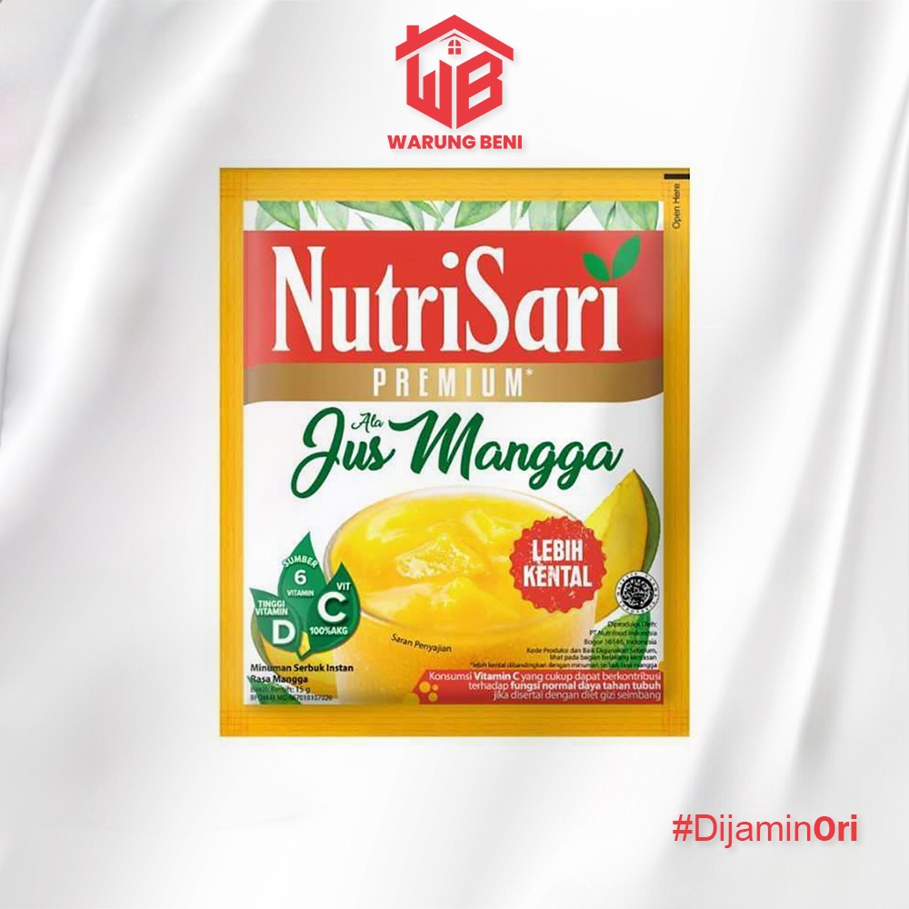 

NutriSari Jus Mangga - Minuman Segar Bervitamin (10 Sachet)