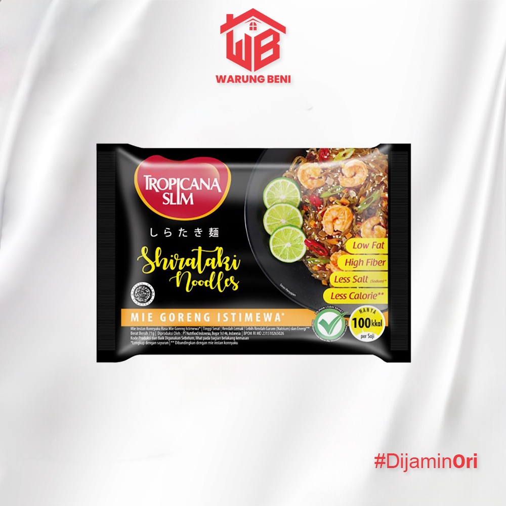 

Tropicana Slim Mie Instan Shirataki Noodle Mie Goreng Istimewa 71 gr