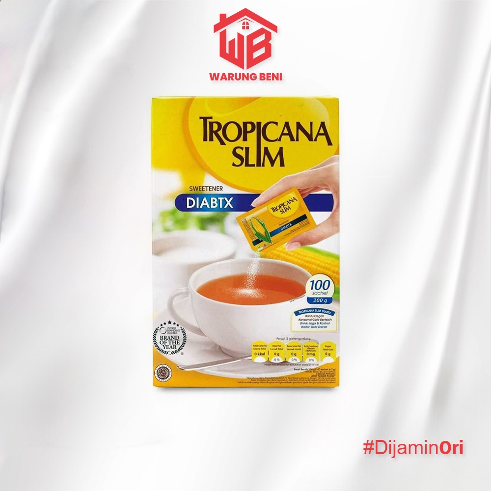 

Tropicana Slim Pengganti Gula Sweetener DIABTX (100 Sachet)