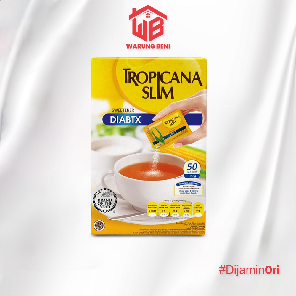 

Tropicana Slim Pengganti Gula Sweetener Diabtx (50 Sachet)