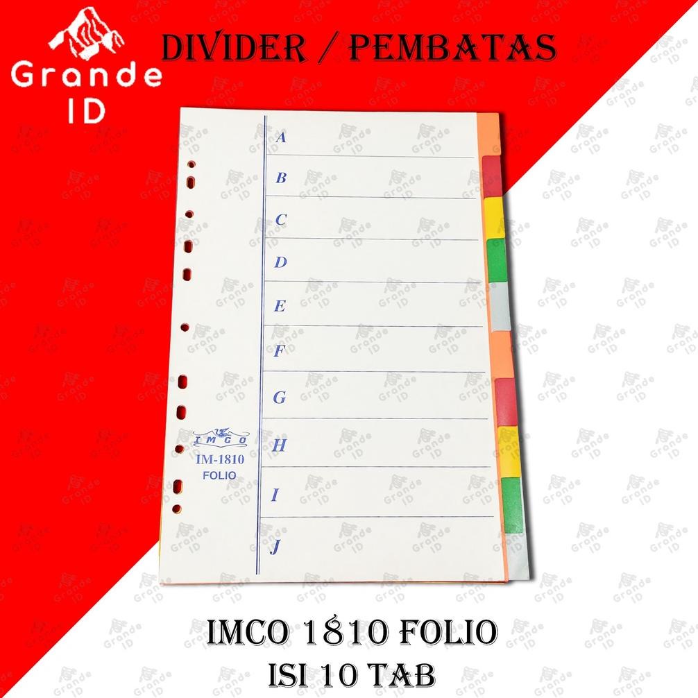 

Terjangkau - DIVIDER IMCO 1810 FOLIO ISI 10 PEMBATAS BINDER IMCO IM 1810 F4 ,,