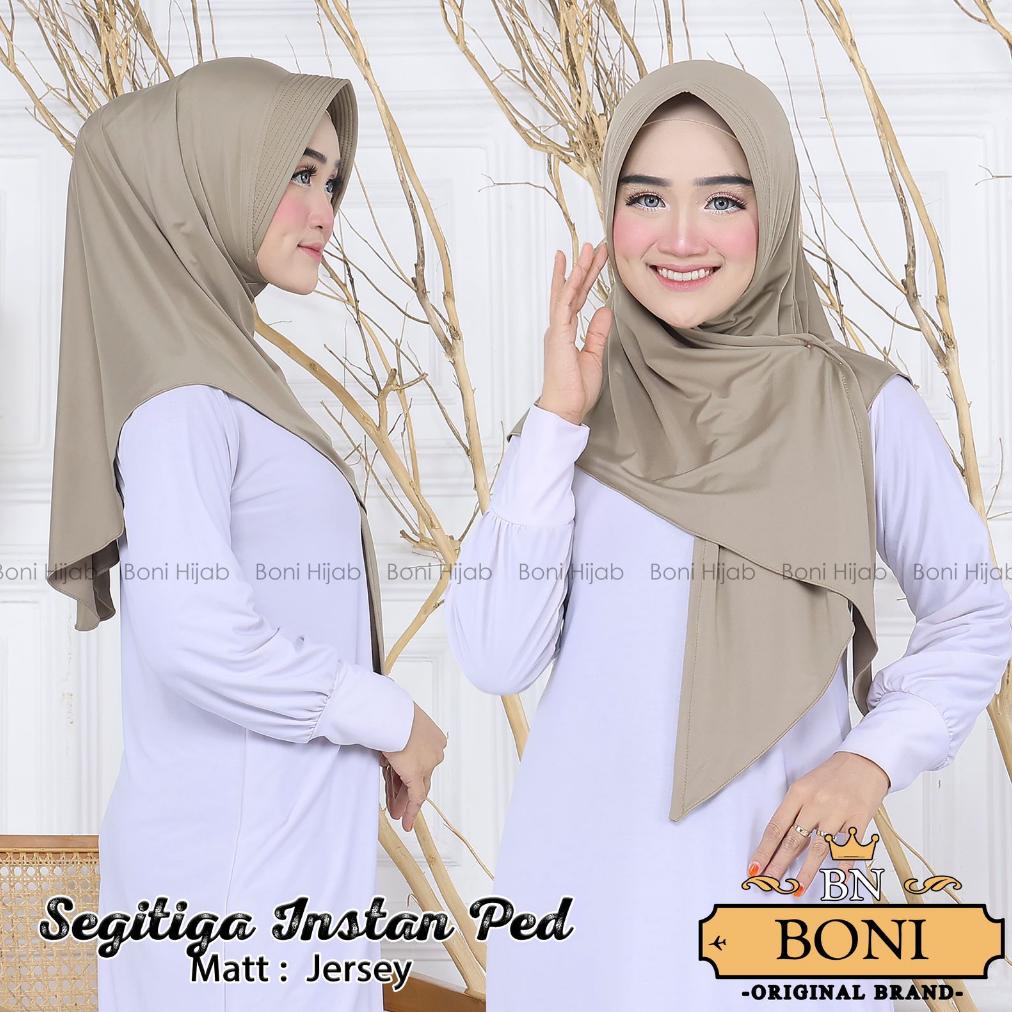 Kekinian HIJAB SEGITIGA INSTAN PET JERSEY || JILBAB INSTAN SEGITIGA JERSEY PET INSTAN ,.