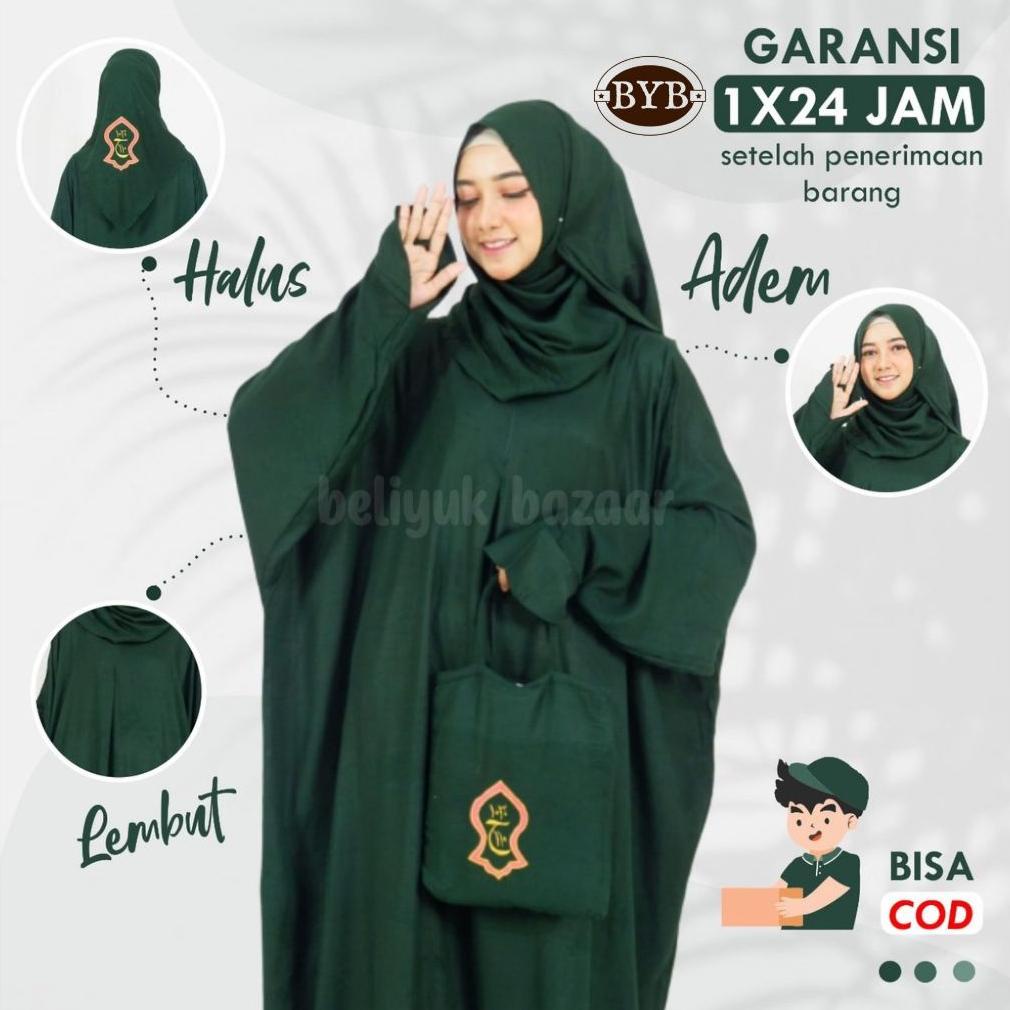 Best Mukena mukenah Hadramaut Terusan Lajuran Bali Terompah Polosan Warna Mukenah Dewasa Wanita Cant