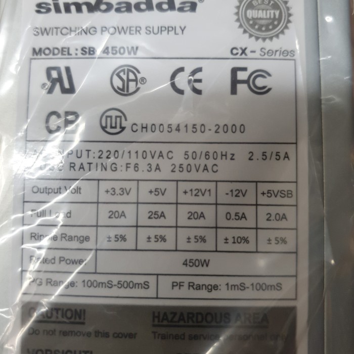 Psu Simbadda Mini Series SB 450W / PSU MINI PSU SFX