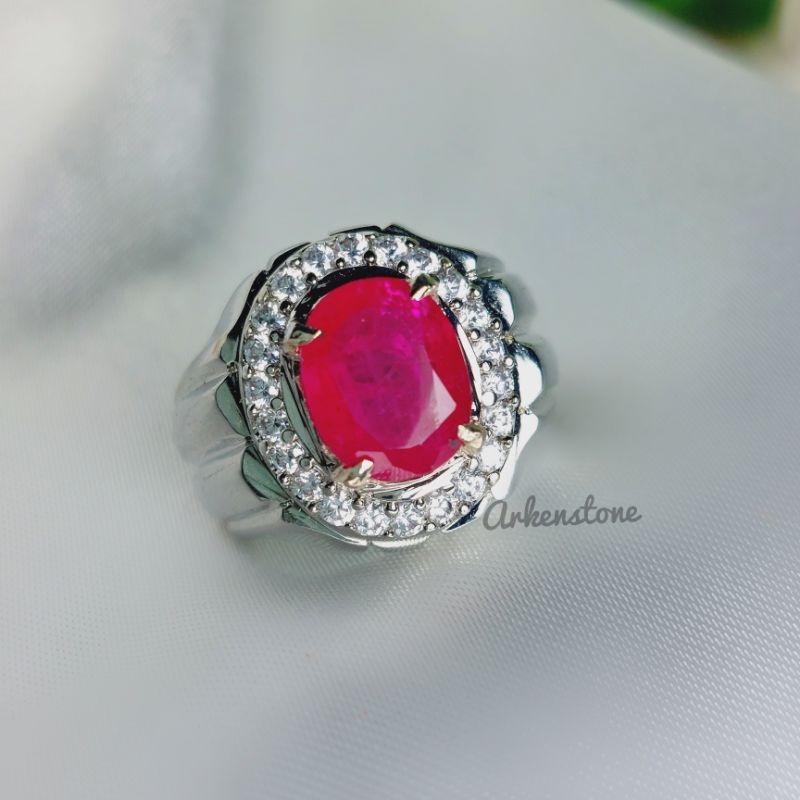 Cincin Batu Natural Ruby Corundum Natural HQ