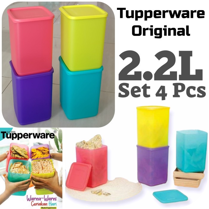 

Tupperware Set Toples Snack Keripik Kerupuk Kue Kering Kacang Roti