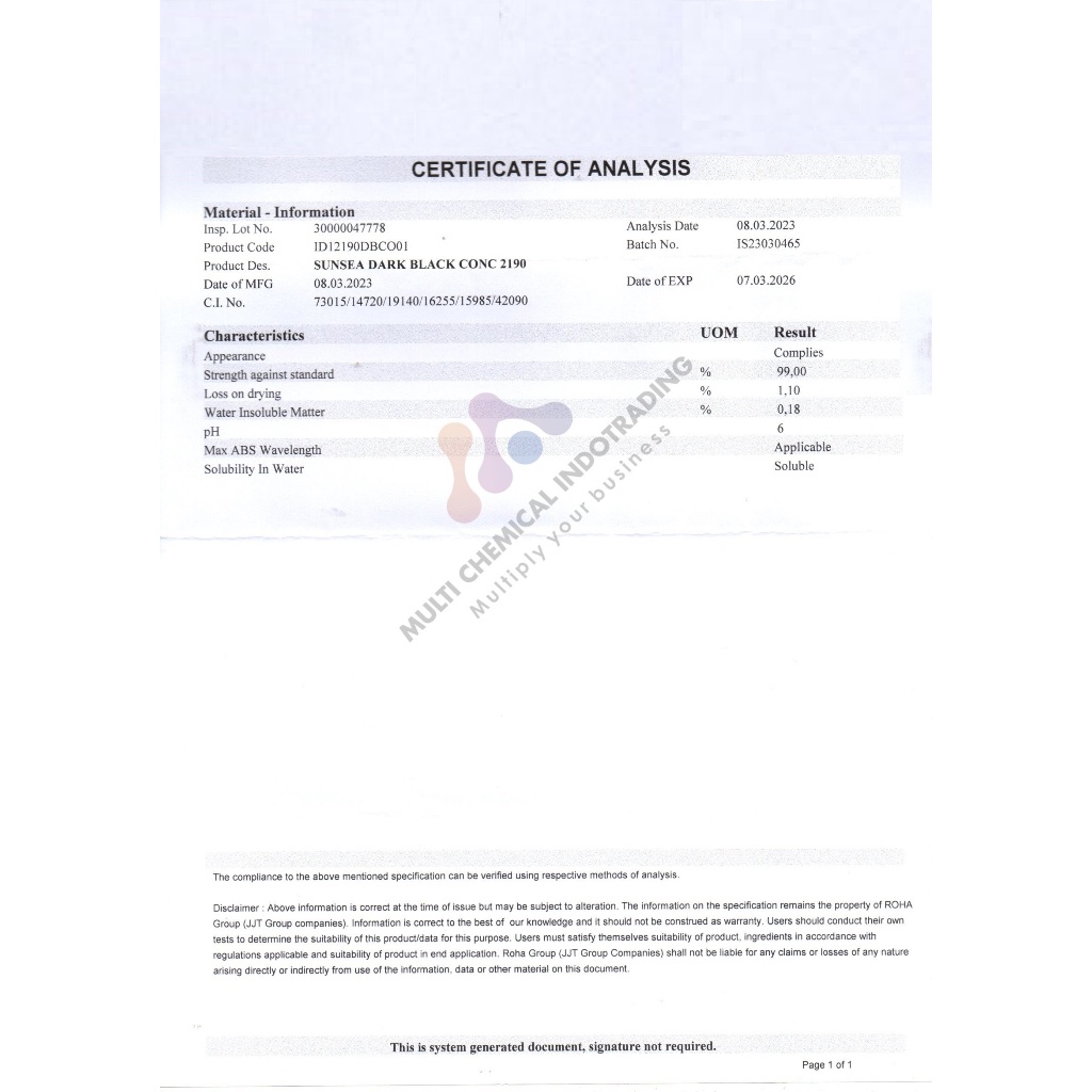 

Pewarna Makanan Food Grade Pure Dark Bla / Hitam. 100Gr