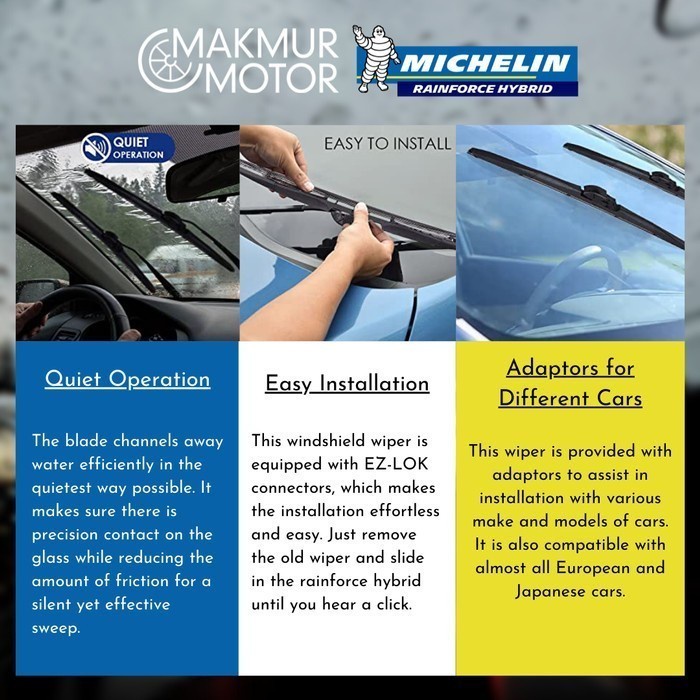 MICHELIN RAINFORCE HYBRID WIPER FOR S CLASS W221 2006 - 2013 star