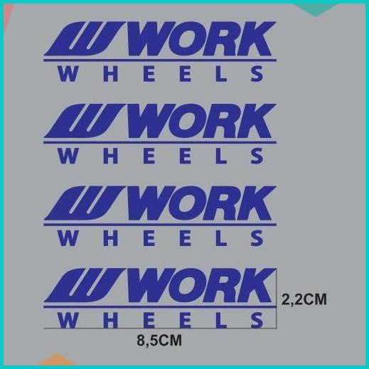 

Cutting Sticker Velg Mobil WORK WHEELS 1set isi 4pcs 20JVLZ3 tools n