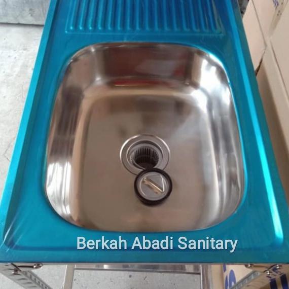 Bak Cuci Piring - Kictchen Sink Kaki Meja Rak Portable 1 Lubang