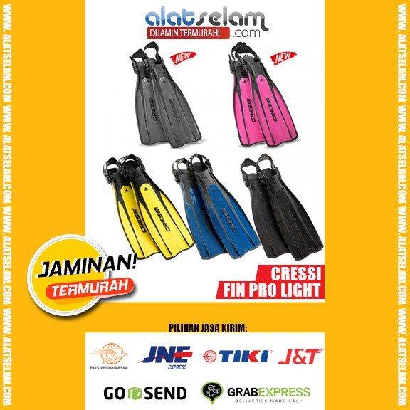 Fin Open Heel Cressi Pro Light - Fin Prolight- Kaki Katak - Fin Snorkling - Fin Diving - Fin Selam