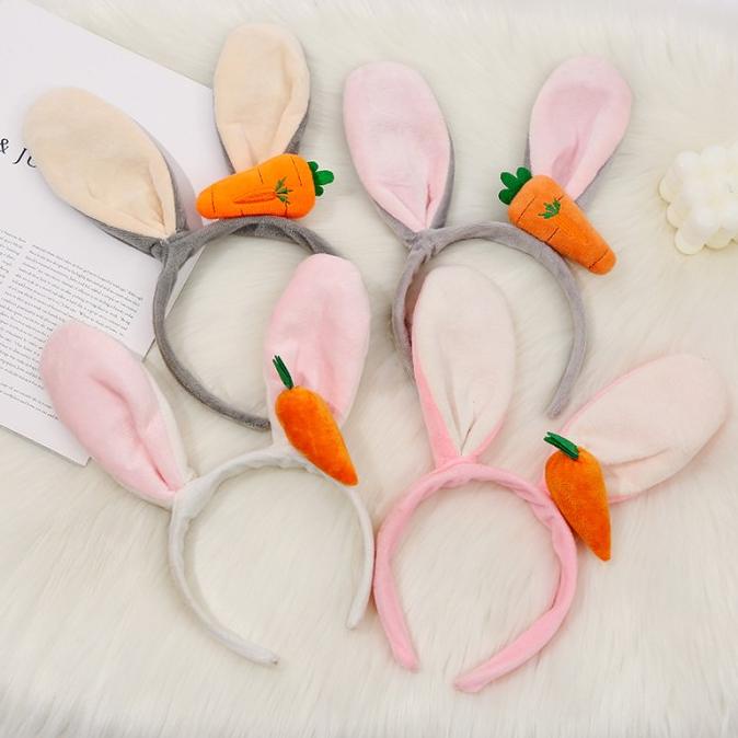 

New Sale Bando Kuping Kelinci Wortel Bando Easter Rabbit Kostum Cosplay Bunny Stok Terbatas