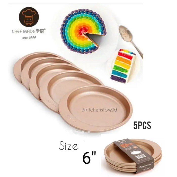 

✅Termurah Loyang Kue Multi Layer Cake Chefmade / Chefmade Rainbow Cake Pan 6 Bisa Sameday