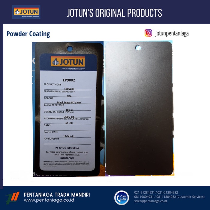 Promo Powdercoating Jotun 1005238 Black 847 Smooth Matt