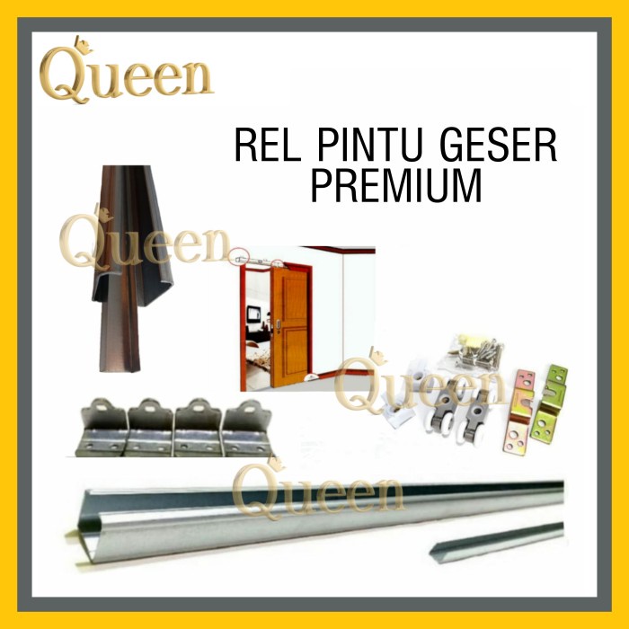✅Ready Rel Pintu Geser Premium 180 Cm Complete Set/Rel Gantung Pintu Sleding Diskon