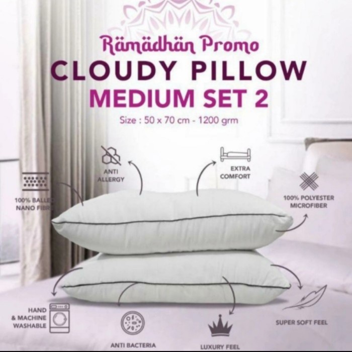 ✅Sale King Rabbit Cloudy Pillow Medium Set 2 Berkualitas