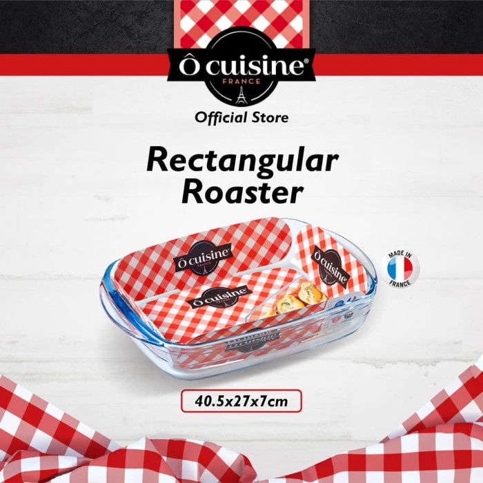 

✅Termurah Loyang Kaca Ocuisine Glassware Rectangular Roaster 40.5X27X7Cm 4L6 Diskon