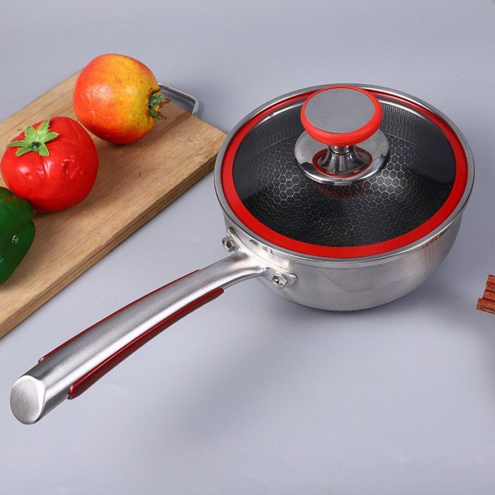 Promo [Ms] Panci Honeycomb Stainless Steel 316 / Panci Susu Anti Gores
