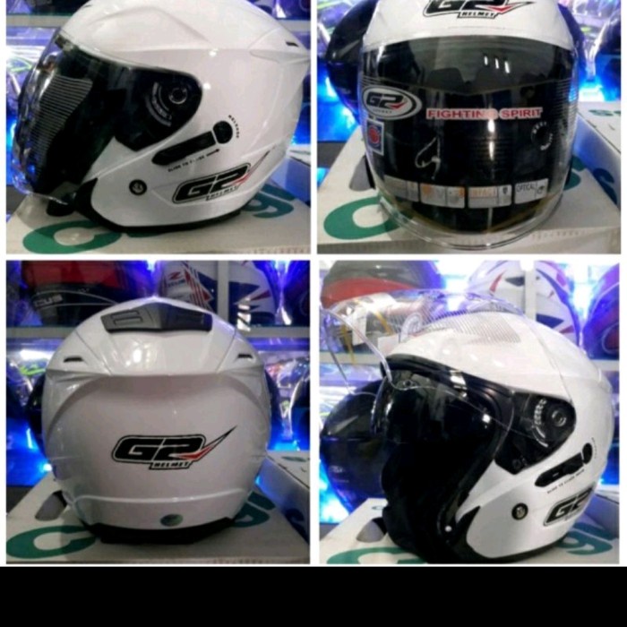 ✨New Helm G2 Optimax Solid White Bisa Gojek