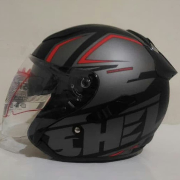 ✨New Helm Shel Rover R -812 Black Red Doff Dan Glossy Bisa Sameday