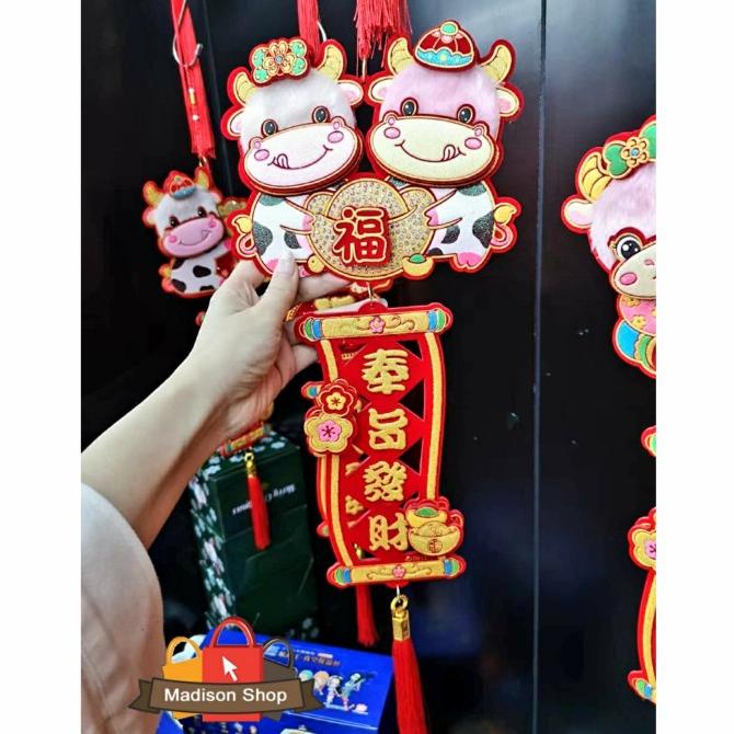 

New Gantungan Hoki Kerbau 2021 Gong Xi Fa Cai Dekorasi Hampers Imlek Murah Pengiriman Cepat