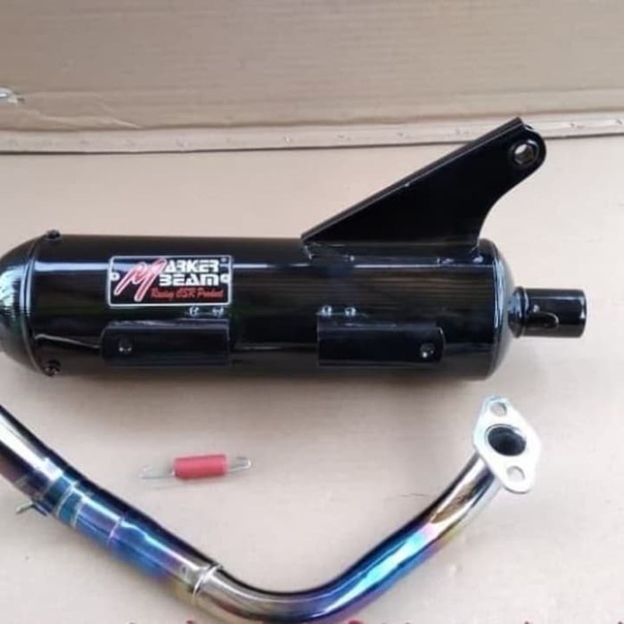 ✨New Ori Knalpot Racing Bobokan Beat Street Model Tsukigi Leher Blue Terbaru