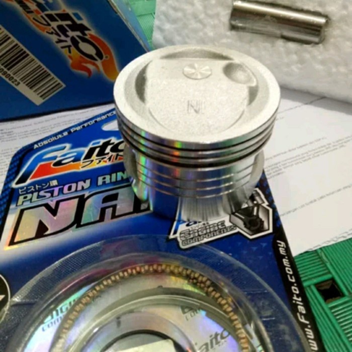 ✨Ori Piston Faito 53.5 Pen 13 Mm Plus Ring Seher.Original Faito Racing Berkualitas