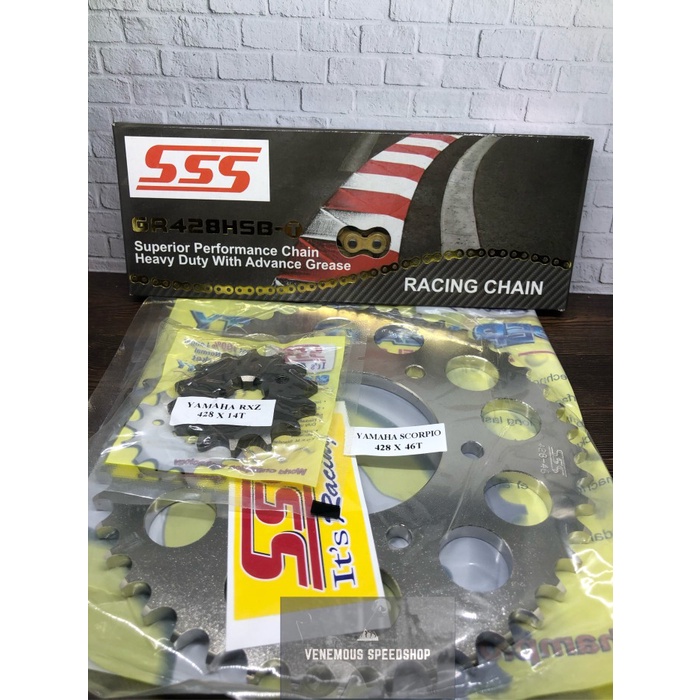 ✨Ori Gearset Sss 428 Rantai Hsbt Vixion Byson R15 Xabre Mxking Terbatas