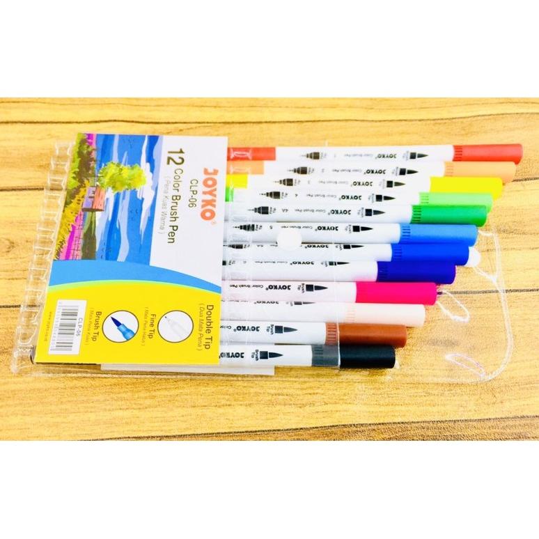 

SALE Color Brush Pen / Pena Kuas Warna Joyko CLP-06 / 12 Warna / Color ORIGINAL