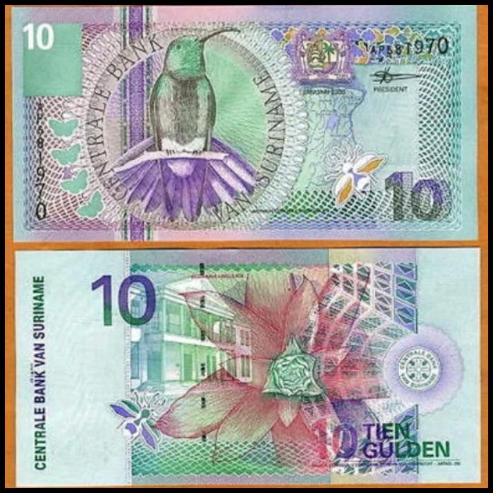 DISKON SURINAME 10 GULDEN 2000 