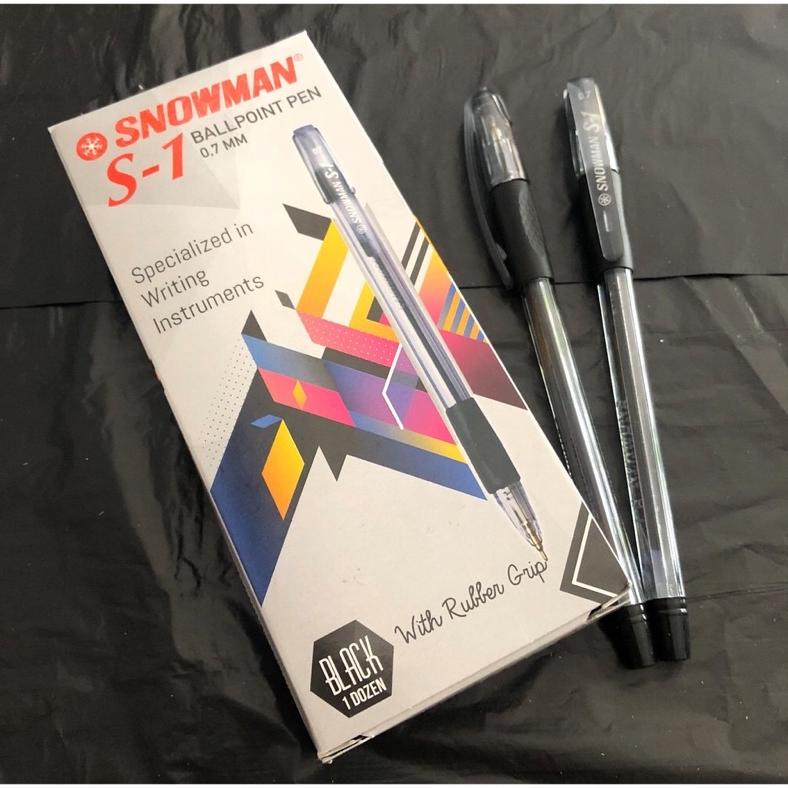 

TERMURAH [12 PCS / 1 LUSIN] Pulpen Ballpoint SNOWMAN S1 S-1 Semi-Gel Pen 0.7mm ORIGINAL PROMO