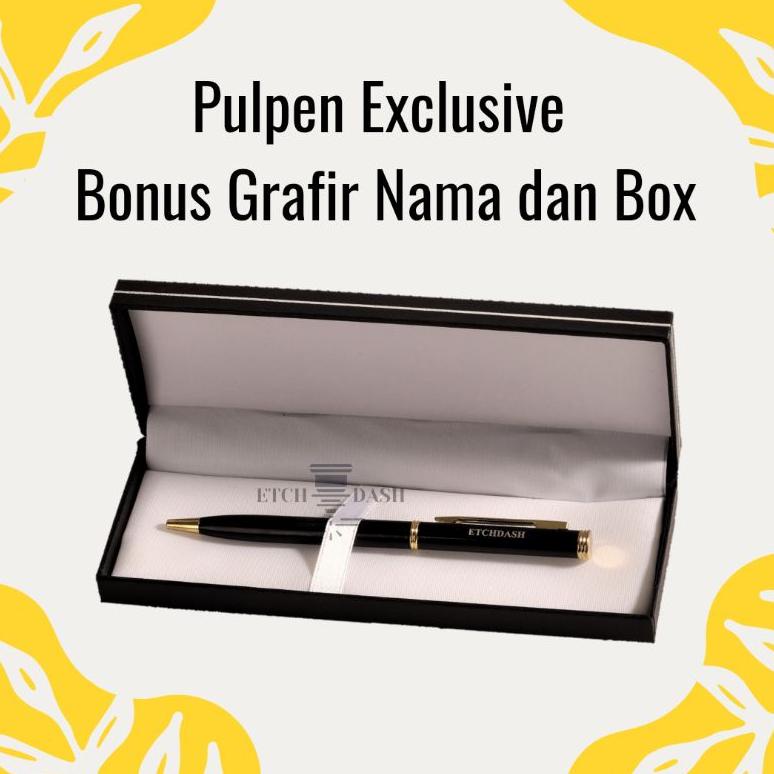 

Terlaris Pulpen Eksklusif Free Grafir Nama/Logo + Box | Pulpen Custom | Souvenir Pulpen - Pulpen Promosi Murah