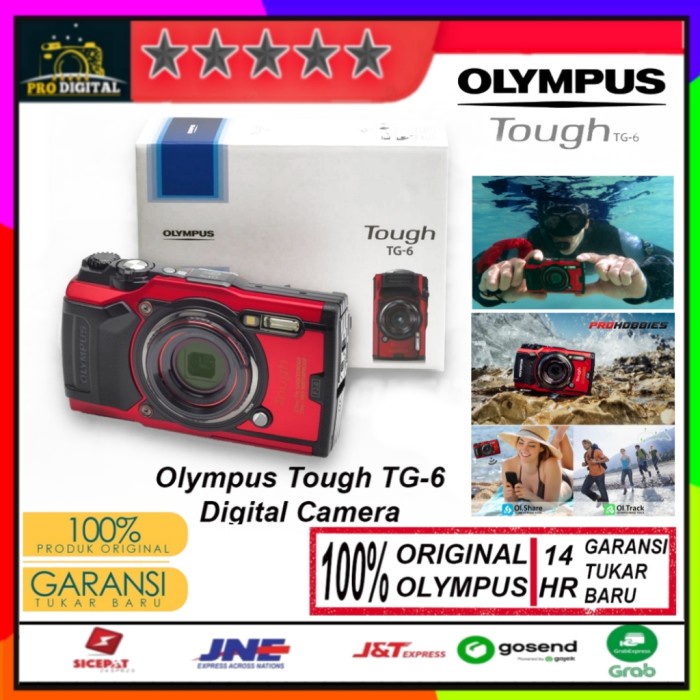 Promo Olympus Tough Tg-6 Digital Pocket Camera Underwater Waterproof - Tg6