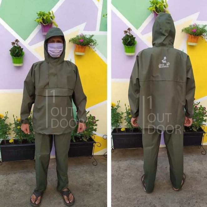  JAS HUJAN SETELAN JAKET CELANA RAINCOAT JACK WOLFSKIN -