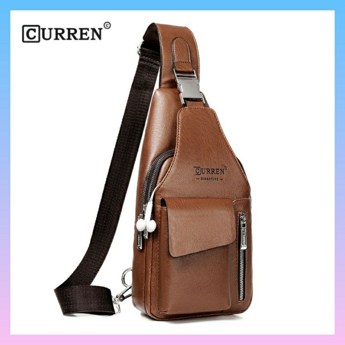✨Ready Tas Slempang Curren Original Tas Kulit Pria Berkualitas