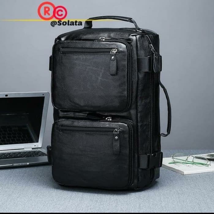 ✨Ready Ransel Kulit Pria - Backpack Pria - Tas Ransel Pria Bisa Gojek