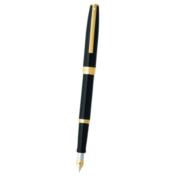 

✨Sale Sheaffer® Sagaris Gloss Black Gold Clip Fountain Pen Diskon